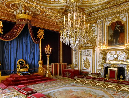 Salle du Trône du chateau de Fontainebleau : seule salle du trône napoléonienne conservée au monde ! (c) Jérôme Schwab