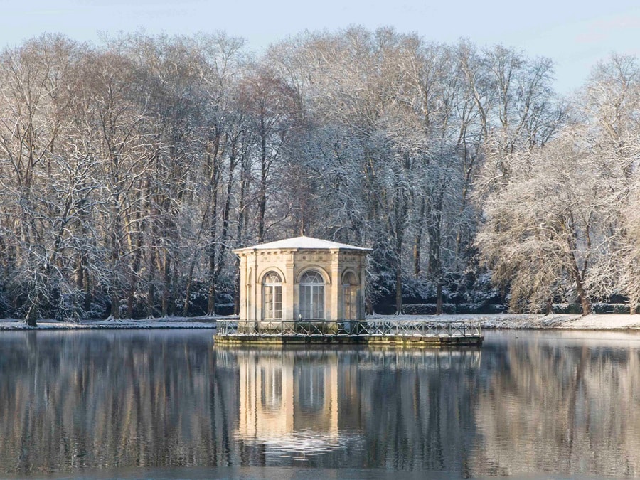 Les vacances d'hiver 2024 au château de Fontainebleau _ Vue sur l'étang aux Carpes